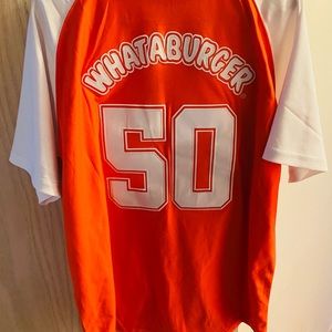 A WHATABURGER  Jersey 100 percent clean.